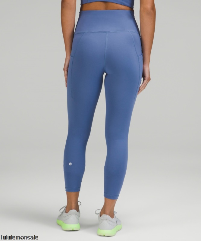 Lululemon Damen DELULU057 | Wunder Train Hoch Sitzende Strumpfhose Mit Taschen 25 Wassertropfen